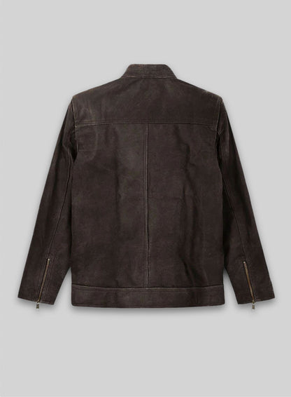 Vintage Brown Grain Rampage Dwayne Johnson Leather Jacket