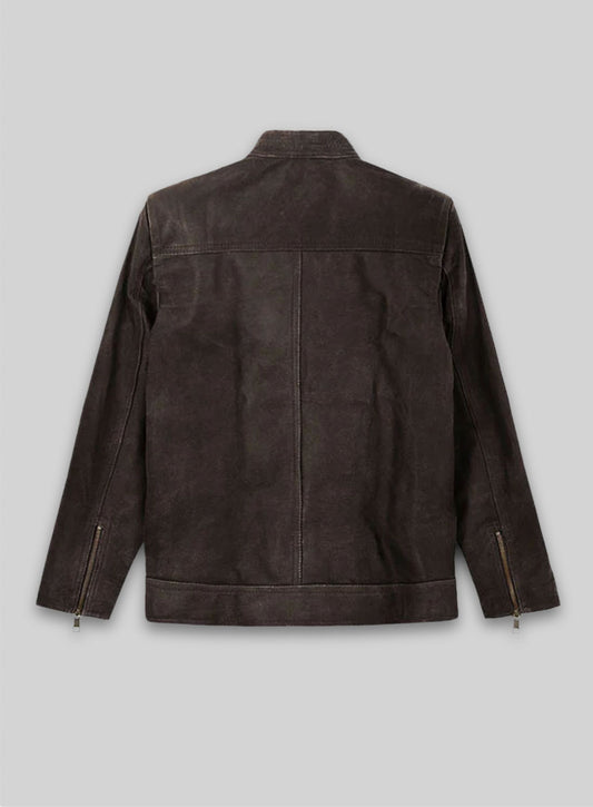 Vintage Brown Grain Rampage Dwayne Johnson Leather Jacket