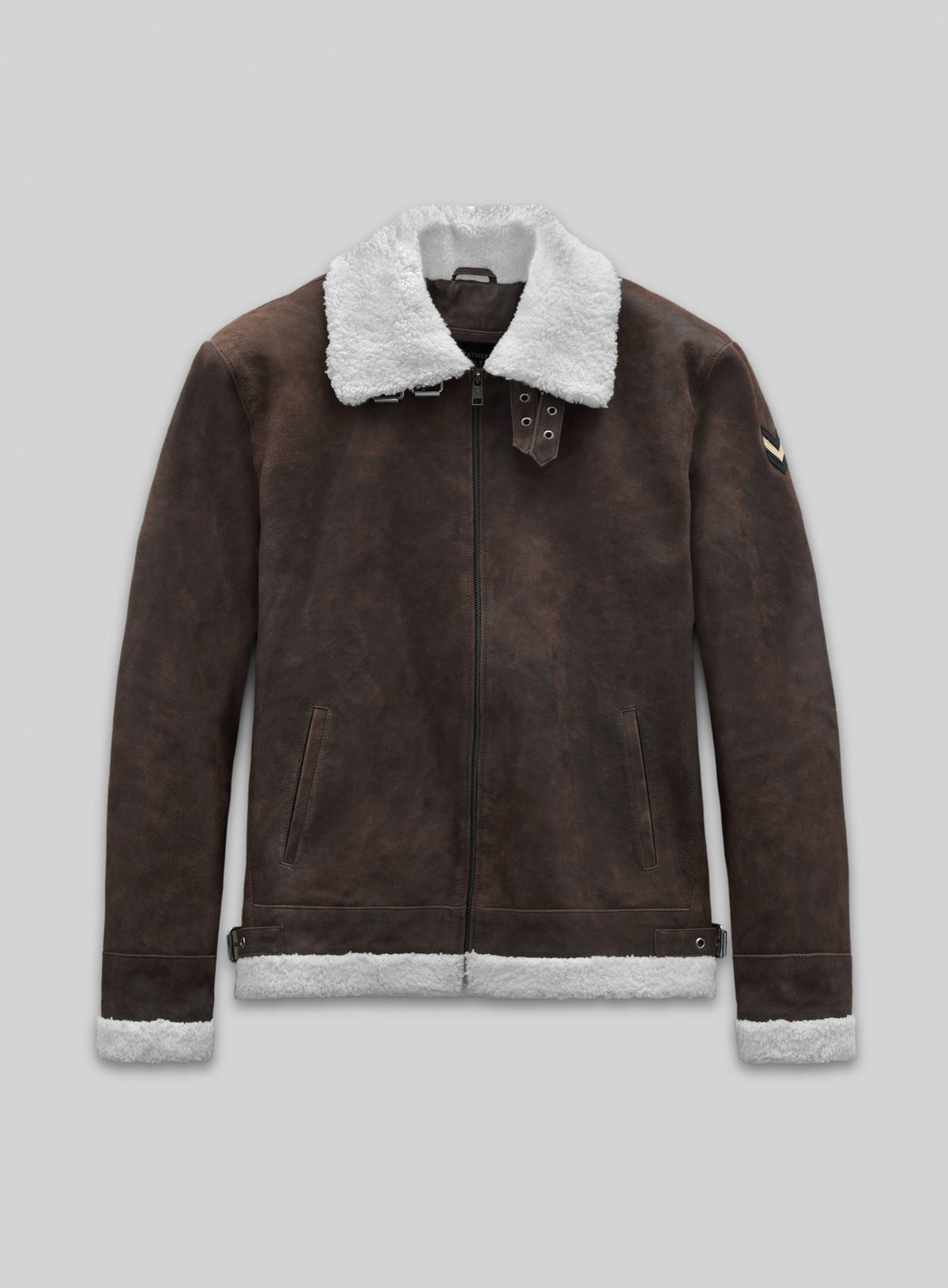 Vintage Brown Aviator Leather Jacket