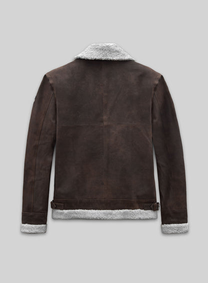 Vintage Brown Aviator Leather Jacket