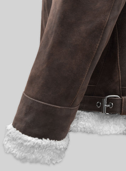 Vintage Brown Aviator Leather Jacket
