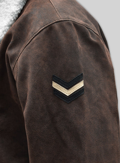 Vintage Brown Aviator Leather Jacket