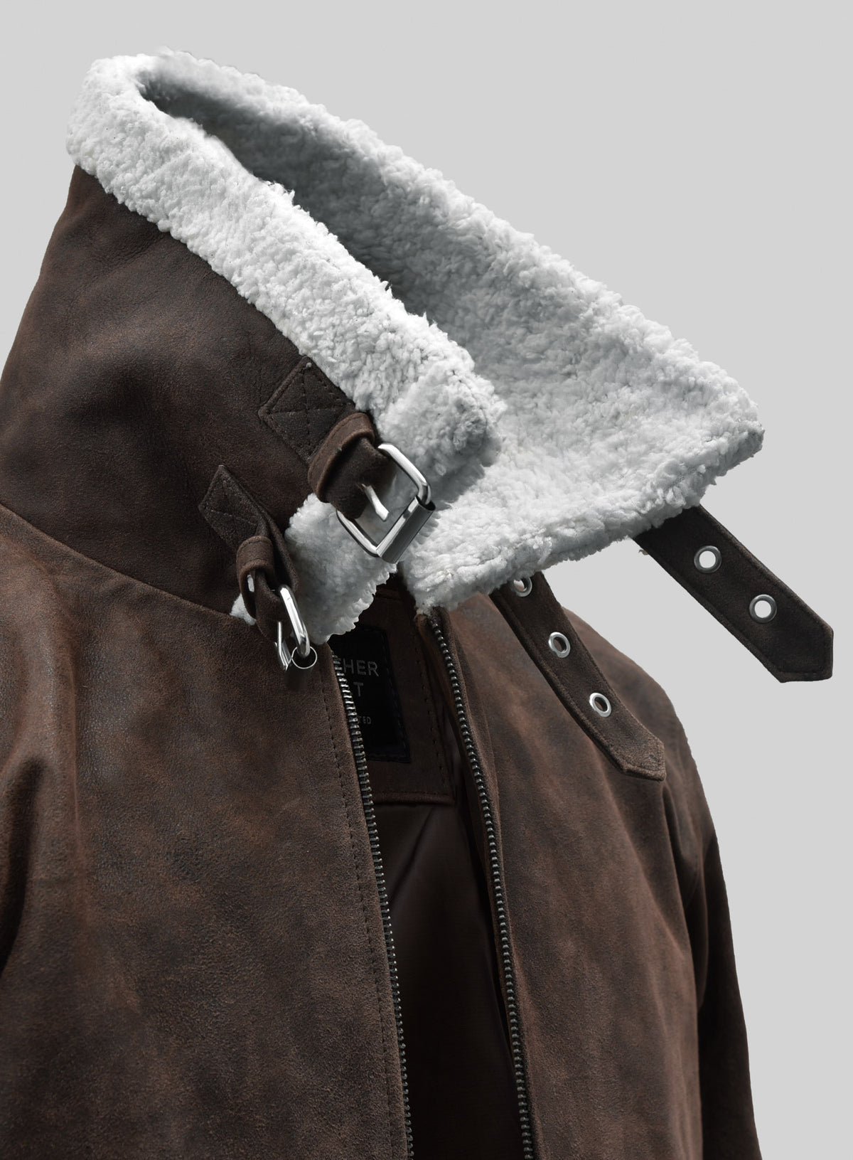 Vintage Brown Aviator Leather Jacket