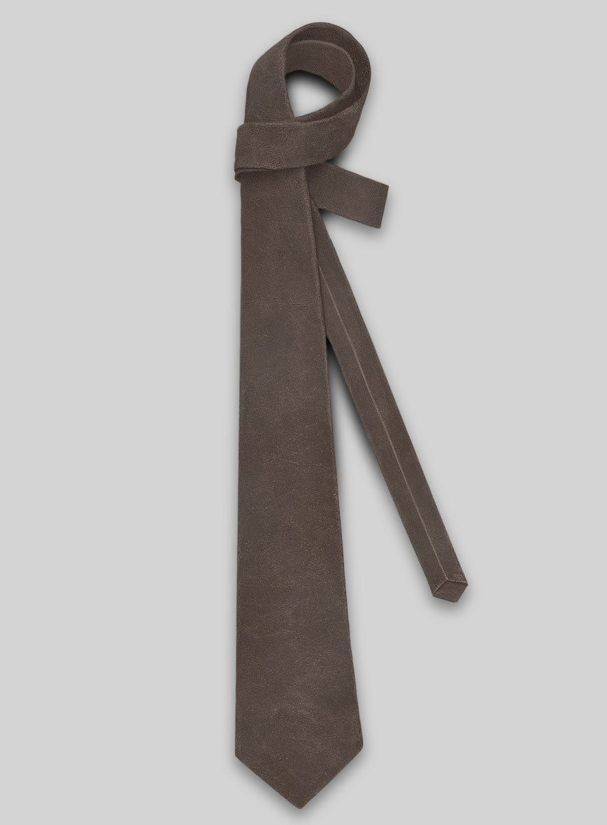 Vintage Brown Leather Tie