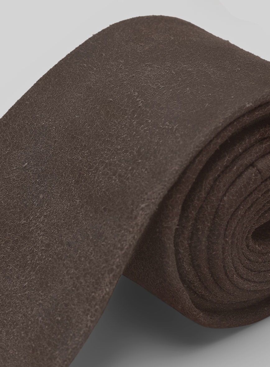 Vintage Brown Leather Tie
