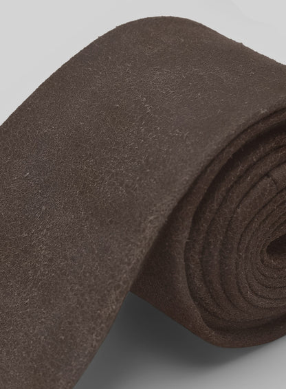 Vintage Brown Leather Tie
