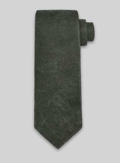 Vintage Italian Olive Leather Tie