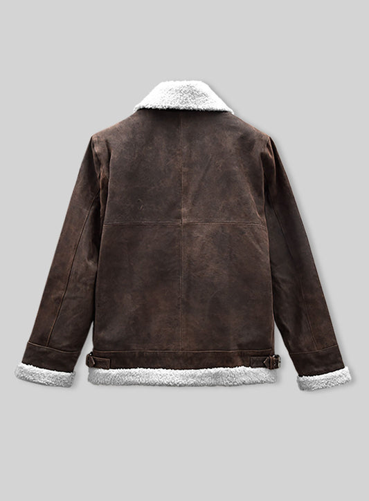 Vintage Brown Aviator Leather Jacket