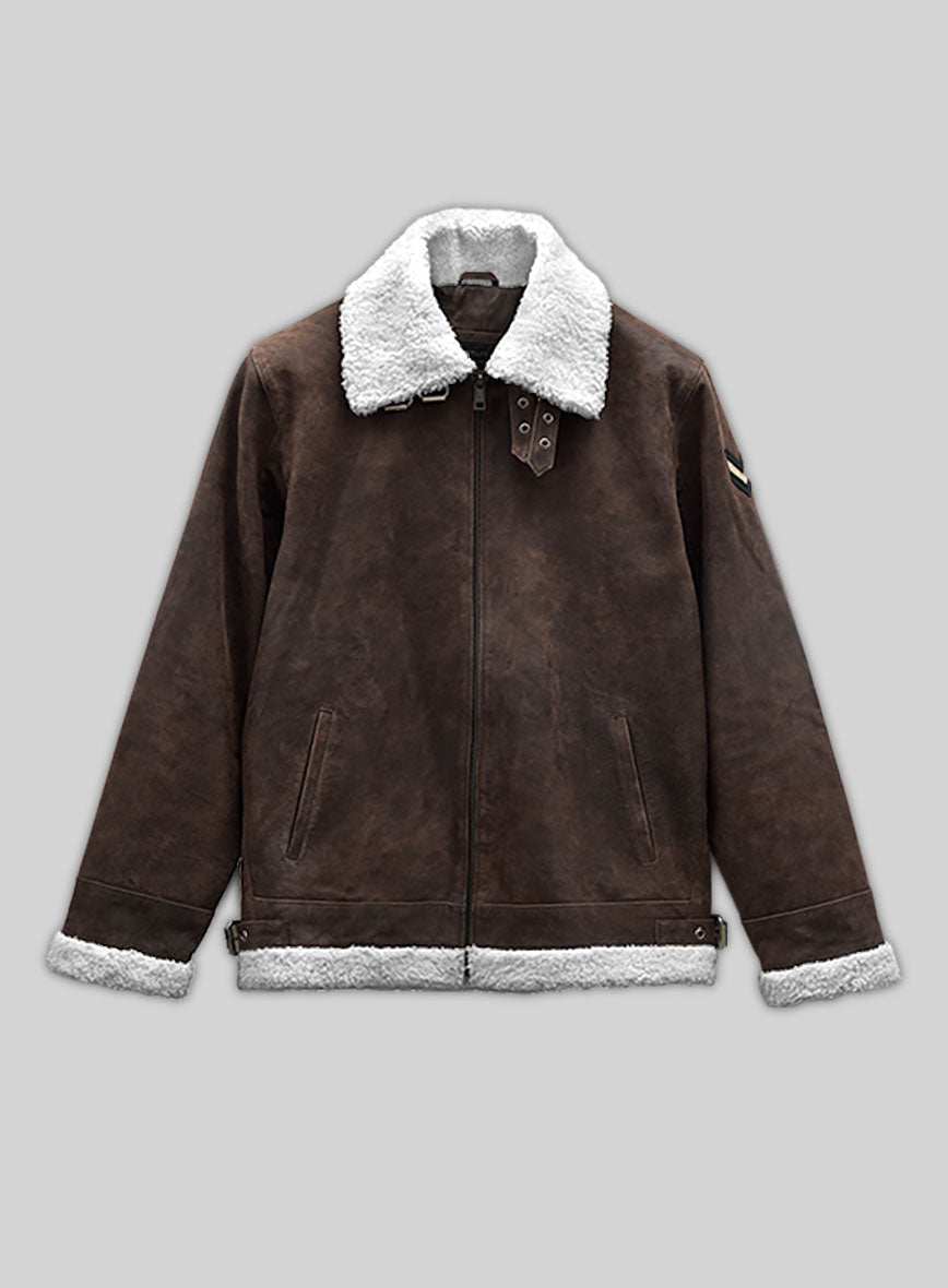 Vintage Brown Aviator Leather Jacket