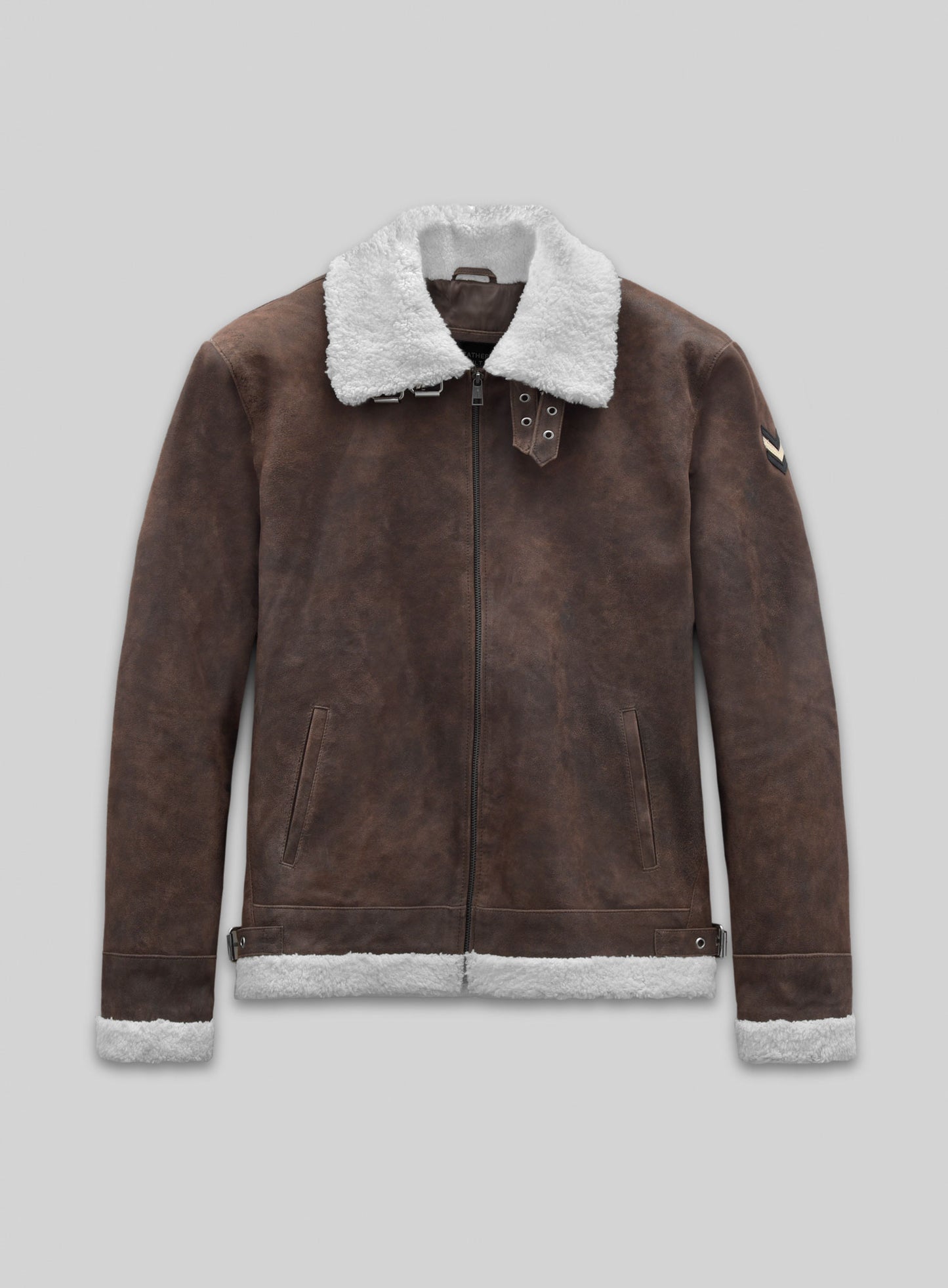 Vintage Brown Aviator Leather Jacket