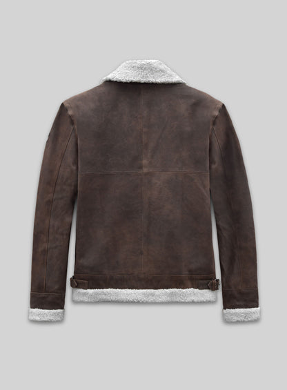 Vintage Brown Aviator Leather Jacket