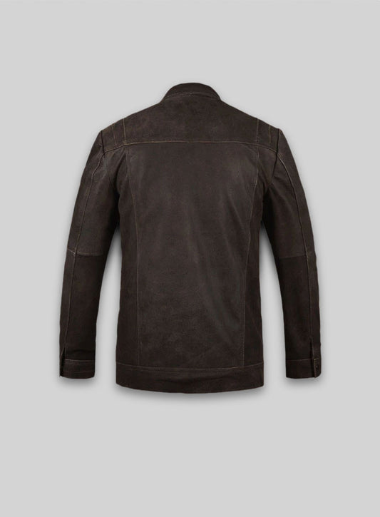Vintage Brown Grain Leather Jacket # 104