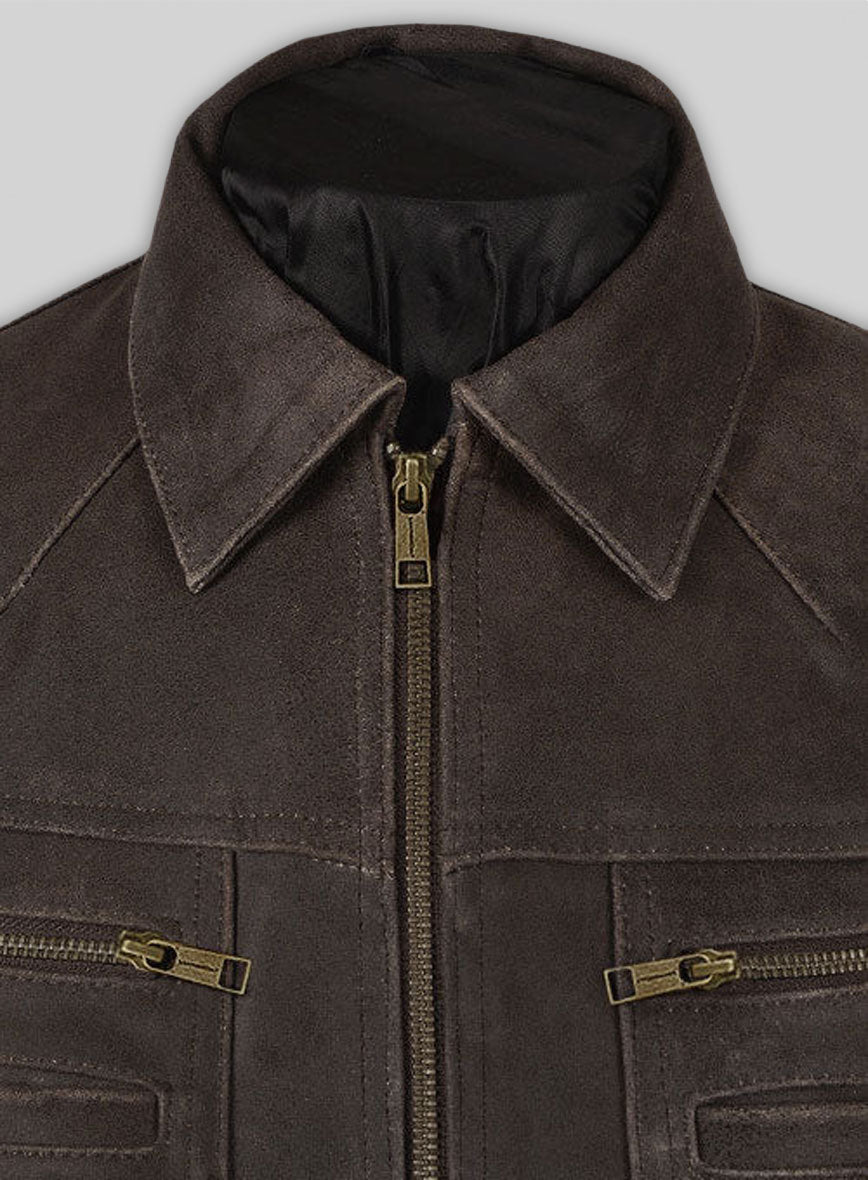 Vintage Brown Grain Leather Jacket # 104