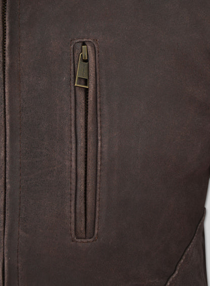 Vintage Brown Grain Rampage Dwayne Johnson Leather Jacket