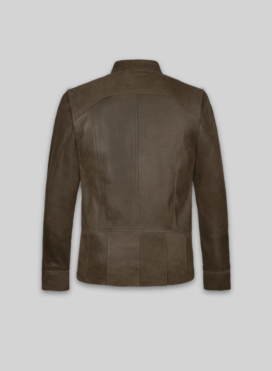 Vintage Gravel Brown Leather Cycle Jacket #3