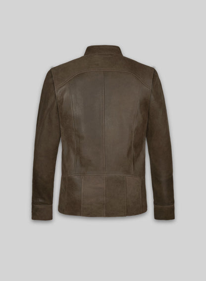 Vintage Gravel Brown Leather Cycle Jacket #3
