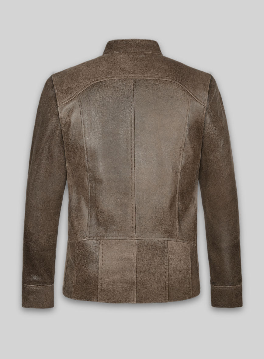 Vintage Gravel Brown Leather Cycle Jacket #3