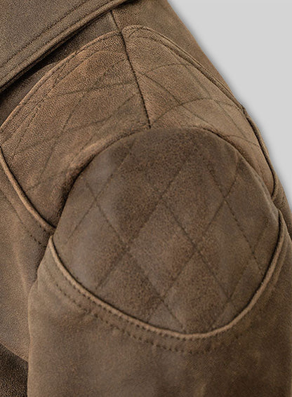 Vintage Gravel Brown Leather Jacket # 263