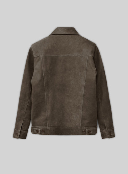 Vintage Gravel Brown Ryan Reynolds Leather Jacket #3