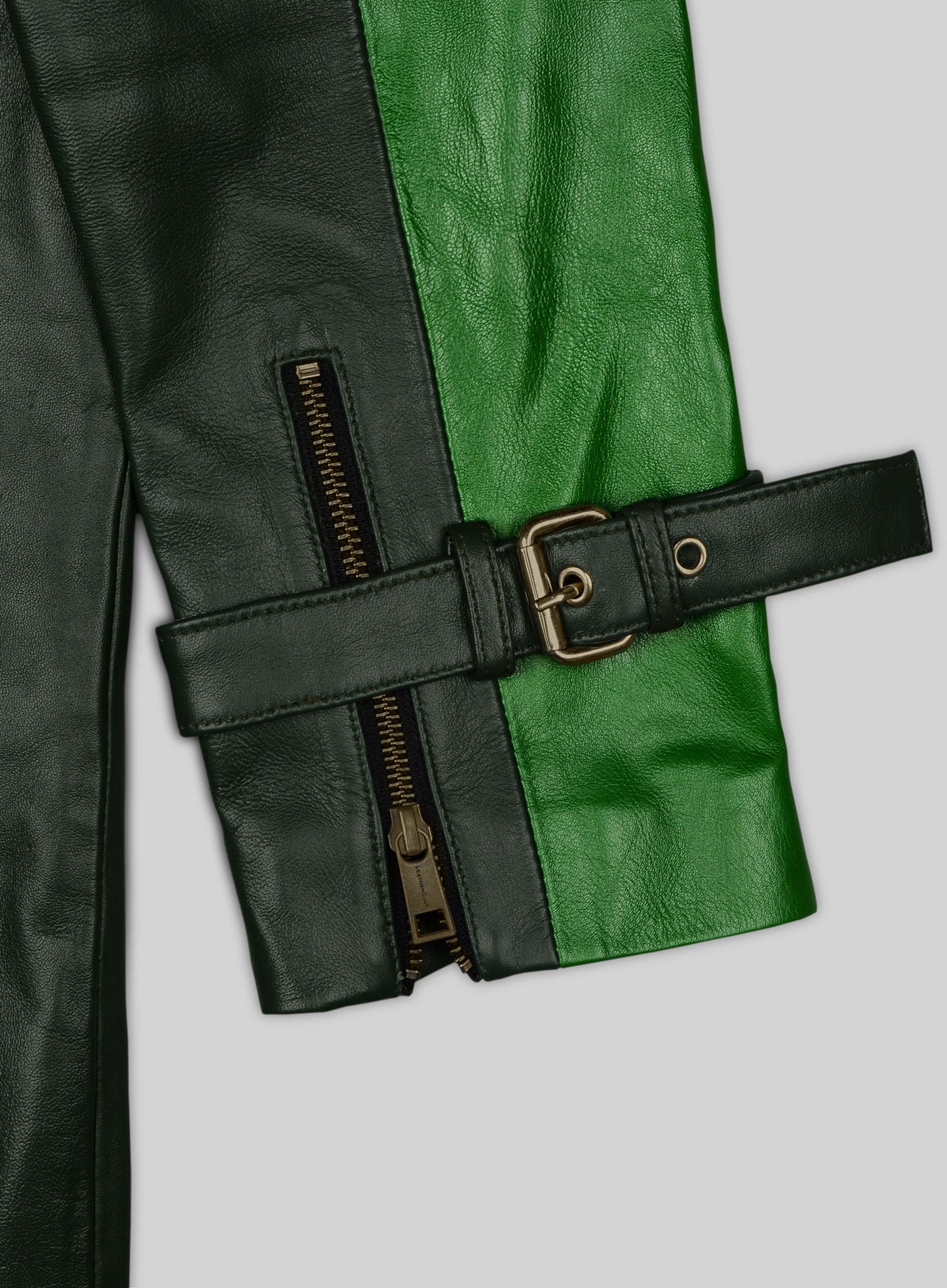Vintage Green Aiden Pearce Watch Dog Leather Trench Coat