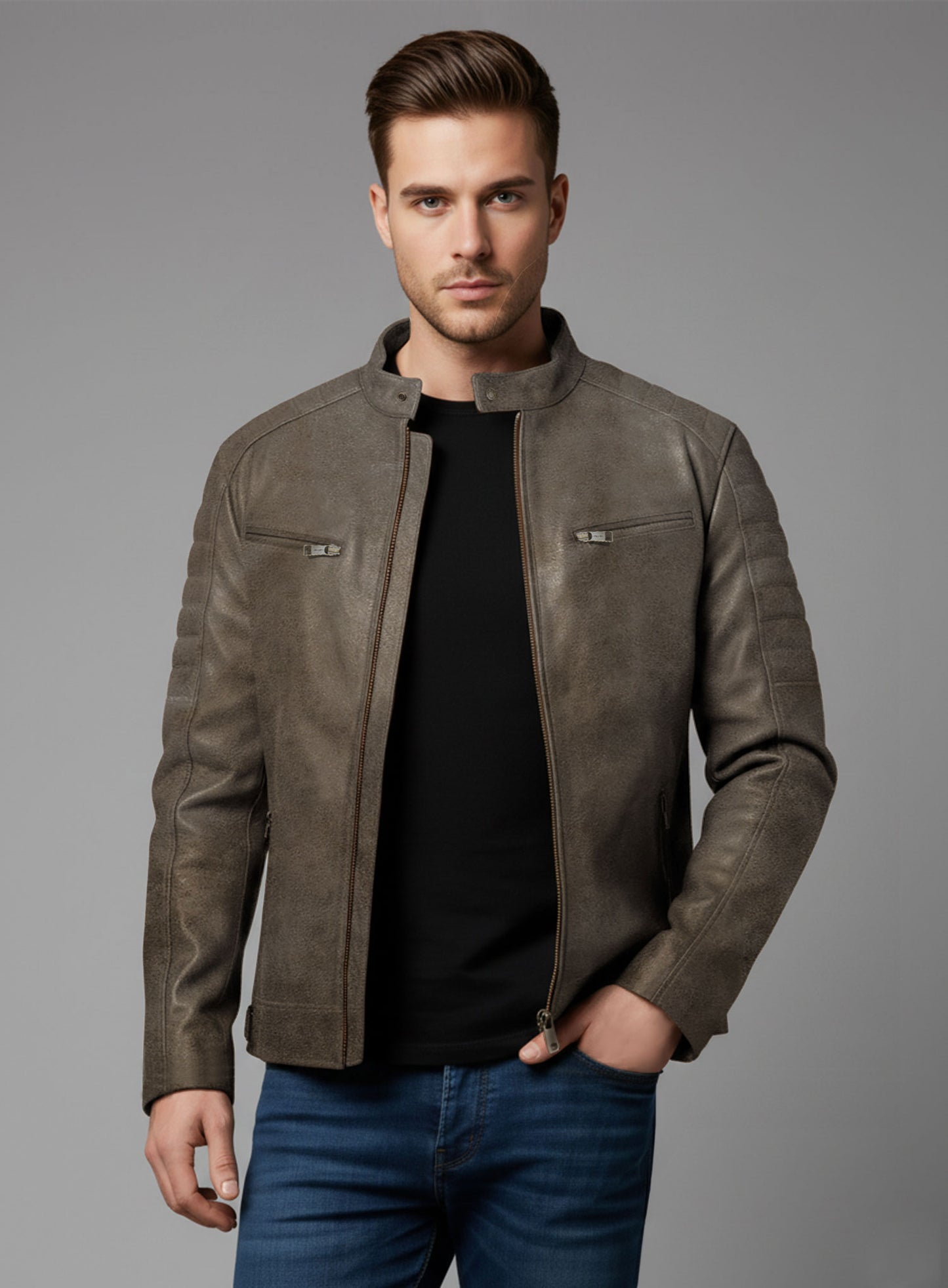 Leather Jacket # 657