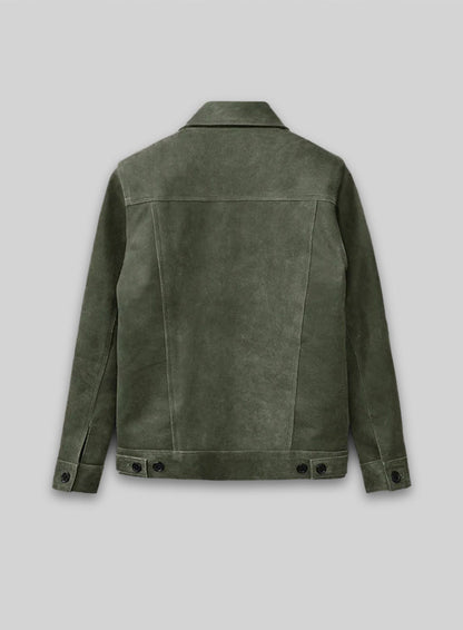 Vintage Italian Olive Ryan Reynolds Leather Jacket #3