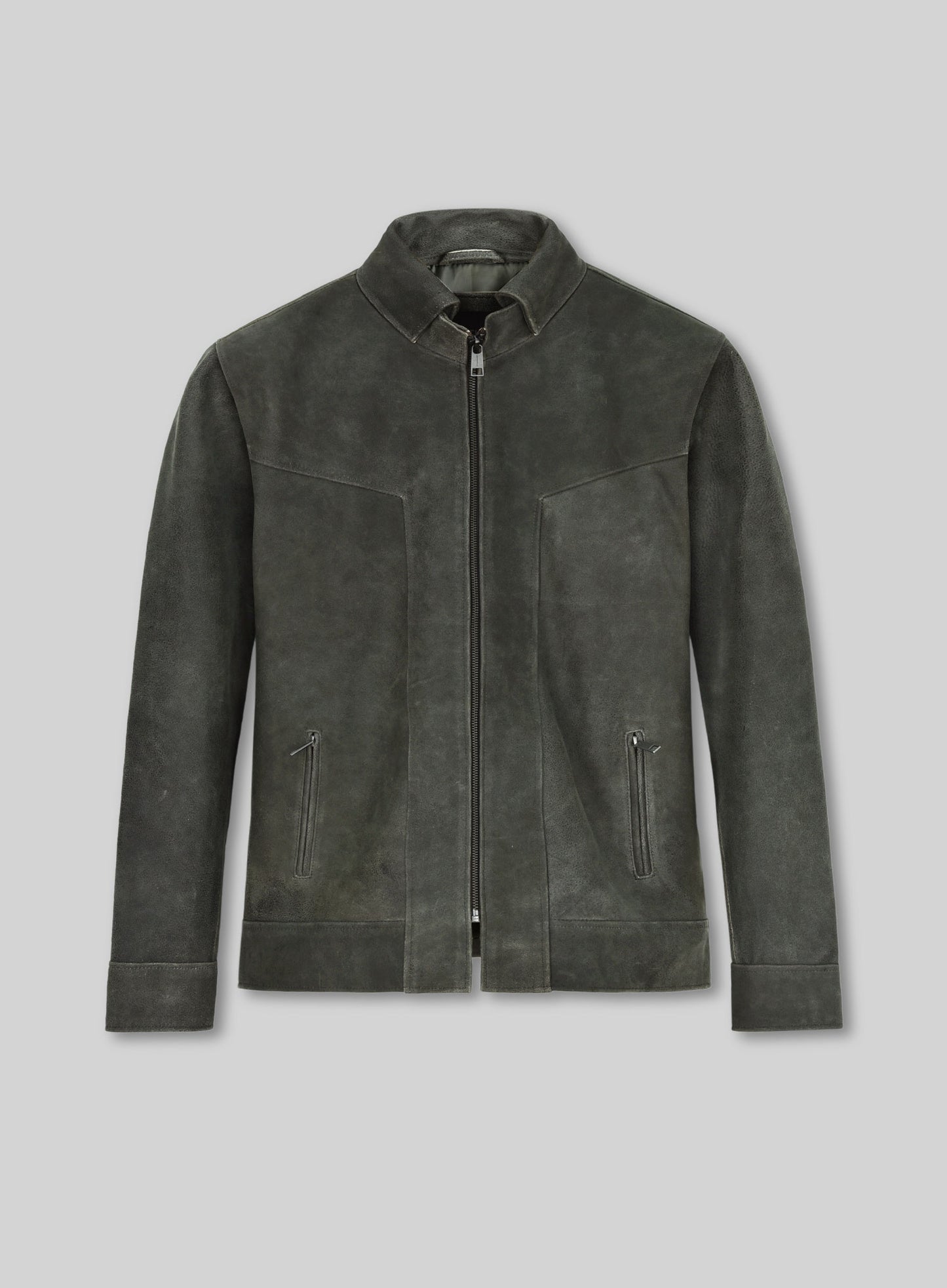Vintage Italian Olive Taylor Lautner Leather Jacket