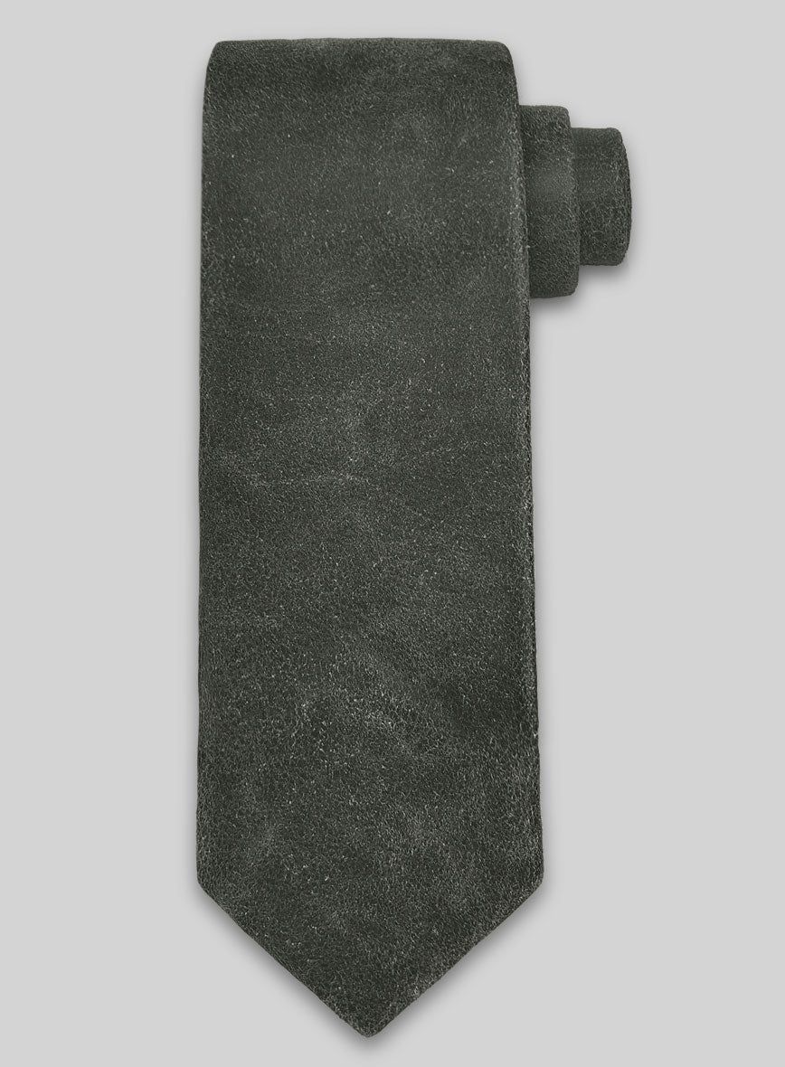 Vintage Italian Olive Leather Tie