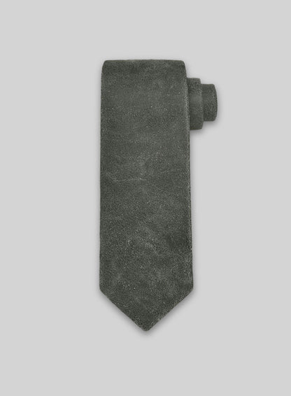 Vintage Italian Olive Leather Tie