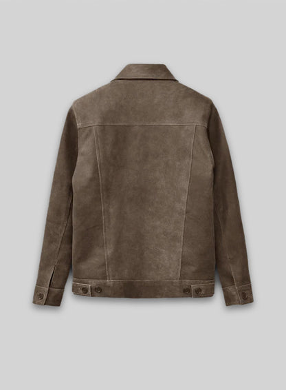 Vintage Gravel Brown Ryan Reynolds Leather Jacket #3