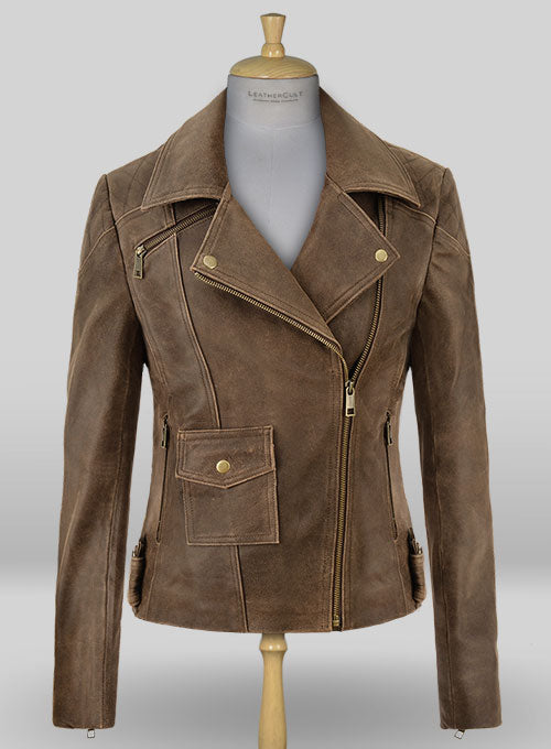 Vintage Gravel Brown Leather Jacket # 263 - LeatherCult