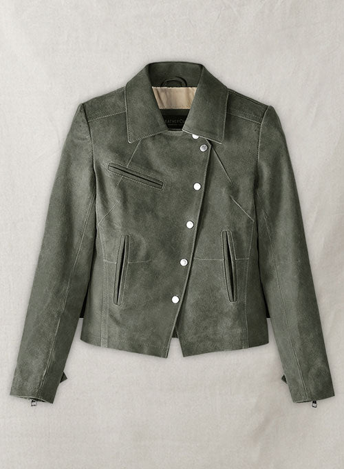 Vintage Italian Olive Leather Jacket #277 - LeatherCult