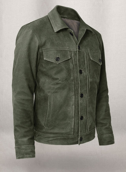 Vintage Italian Olive Ryan Reynolds Leather Jacket #3 - LeatherCult