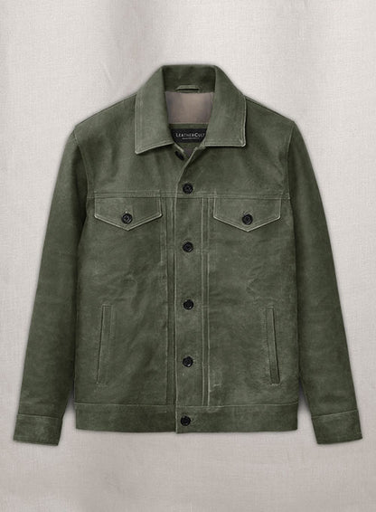 Vintage Italian Olive Ryan Reynolds Leather Jacket #3 - LeatherCult