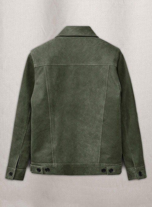 Vintage Italian Olive Ryan Reynolds Leather Jacket #3 - LeatherCult
