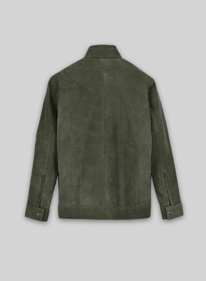 Vintage Italian Olive Taylor Lautner Leather Jacket