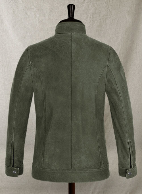 Vintage Italian Olive Taylor Lautner Leather Jacket - LeatherCult