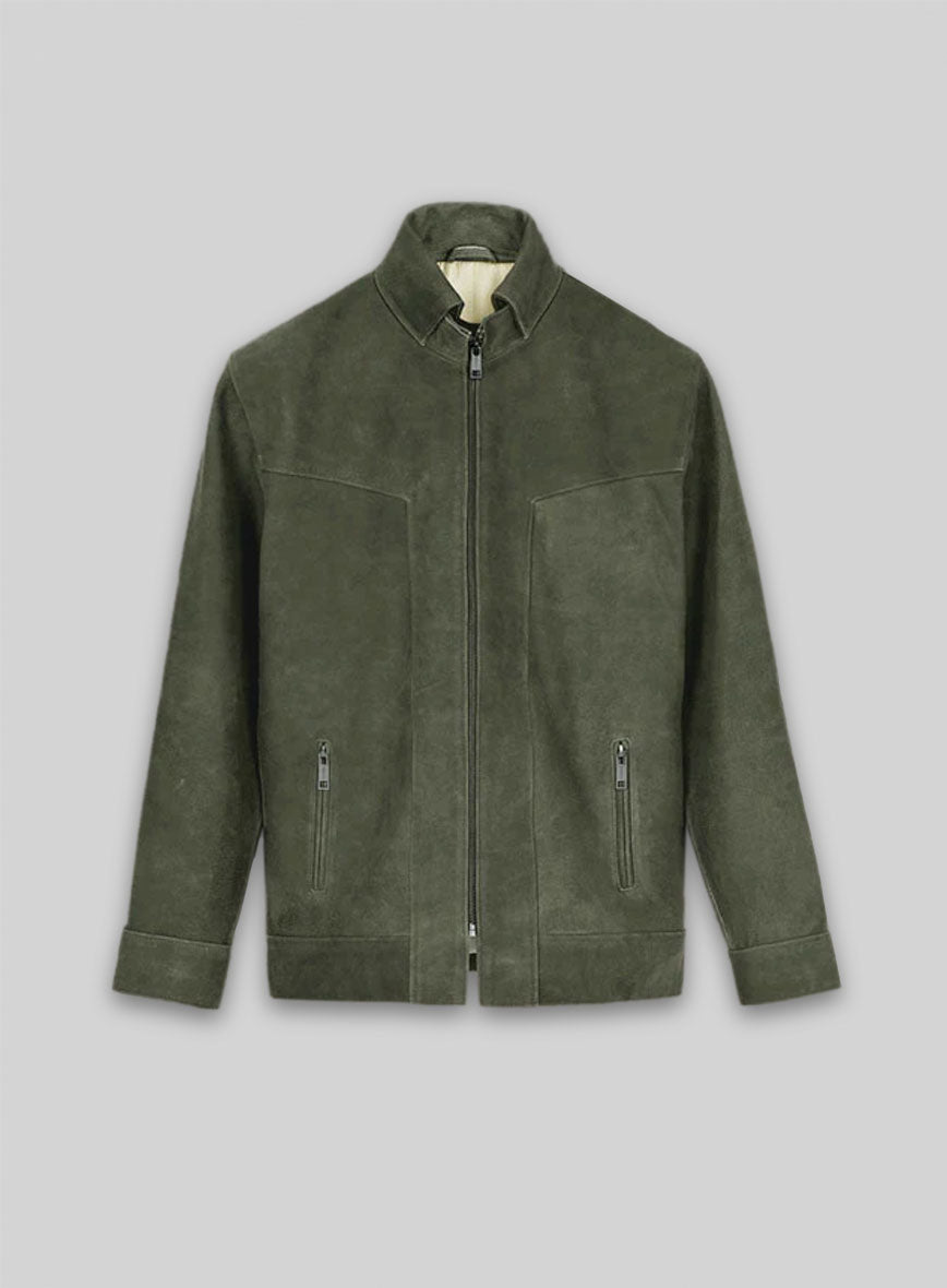 Vintage Italian Olive Taylor Lautner Leather Jacket