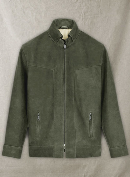 Vintage Italian Olive Taylor Lautner Leather Jacket - LeatherCult