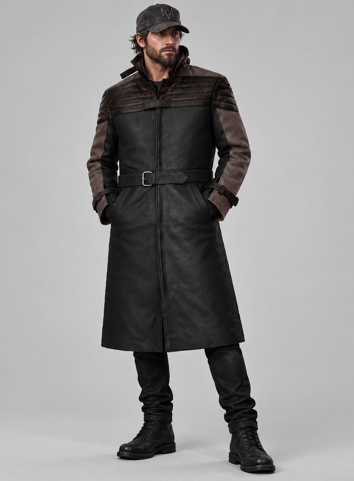 Watch Dogs 3 Legion Aiden Leather Trench Coat