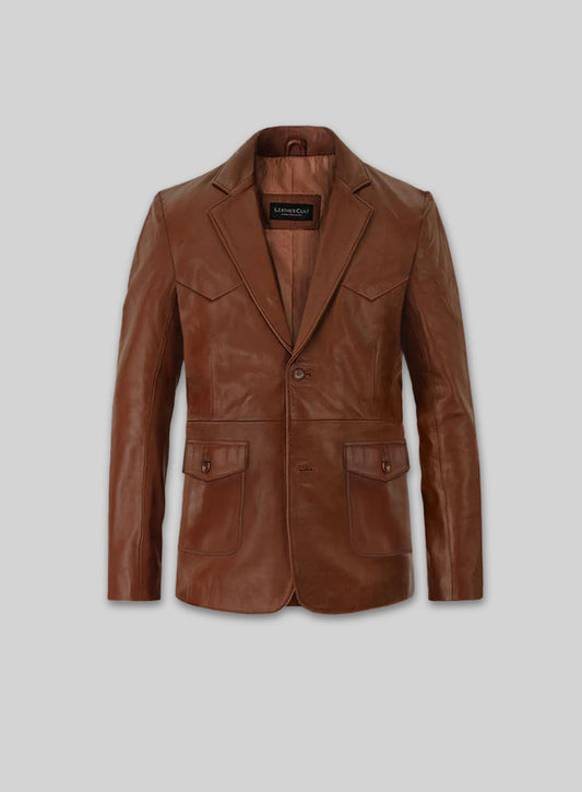 Western Leather Blazer