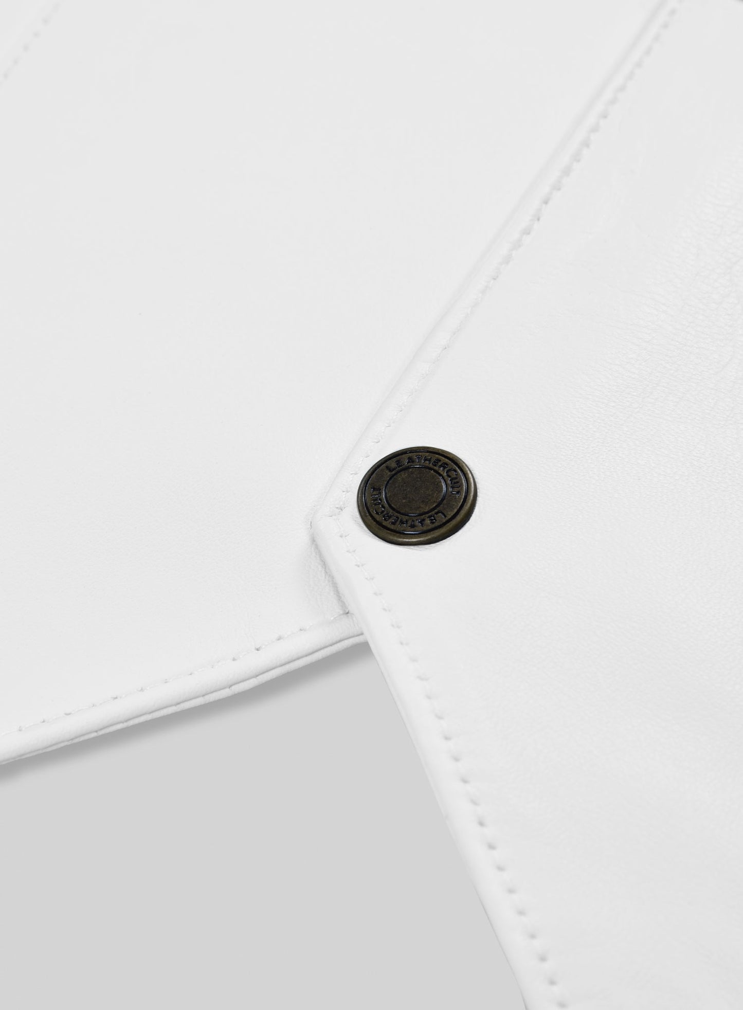 White Leather Vest # 306