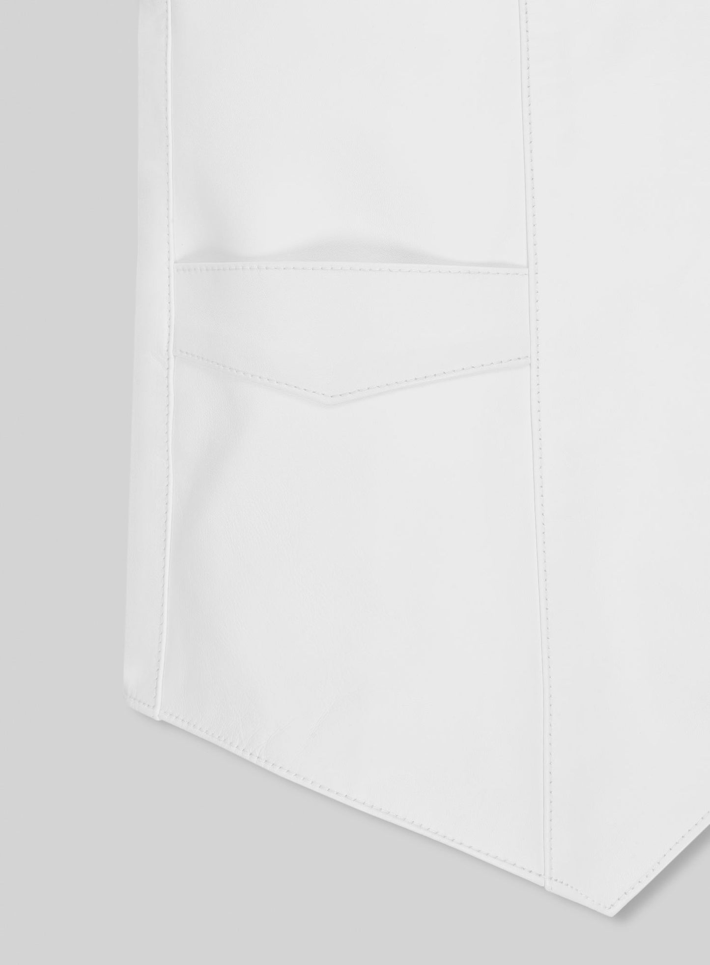 White Leather Vest # 306