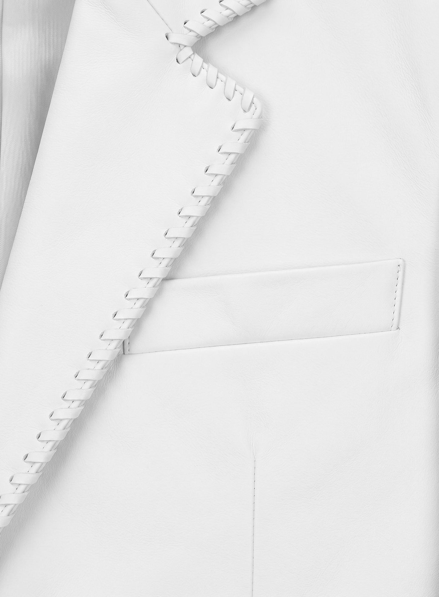 White Medieval Leather Blazer
