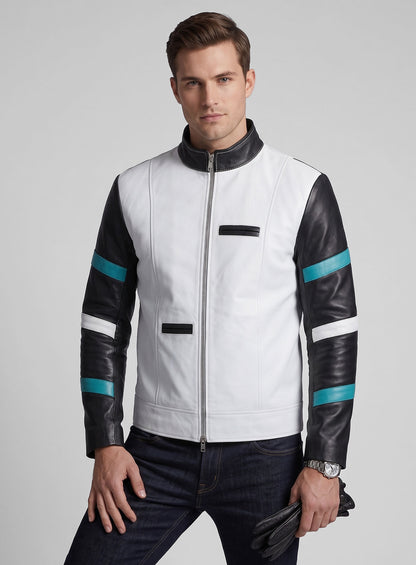 White The Dragon Leather Jacket