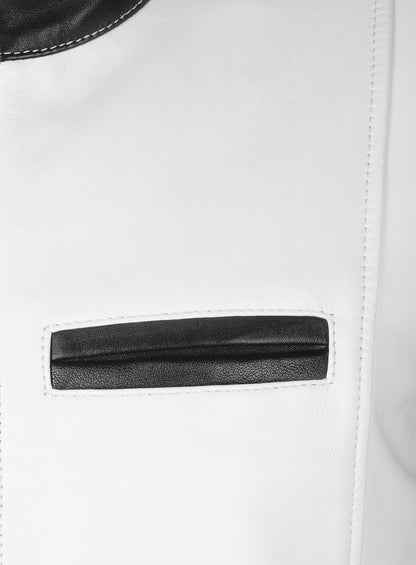 White The Dragon Leather Jacket