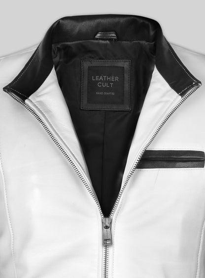 White The Dragon Leather Jacket