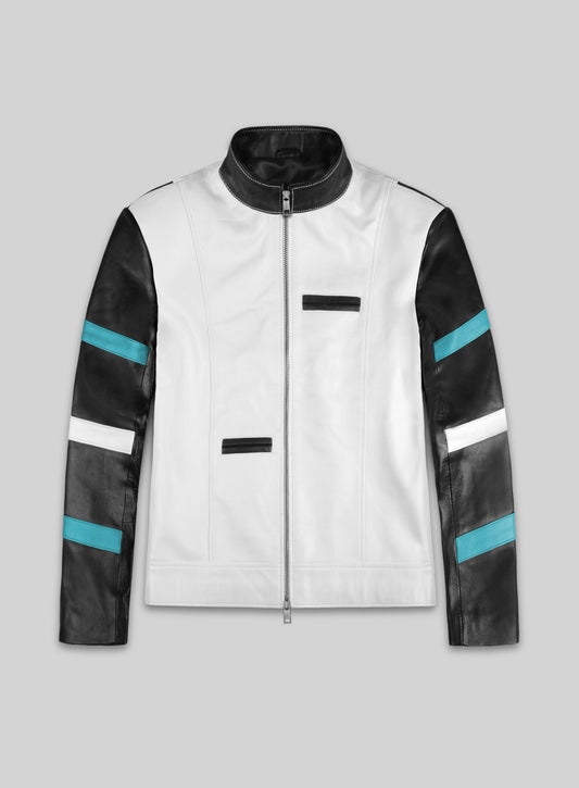 White The Dragon Leather Jacket