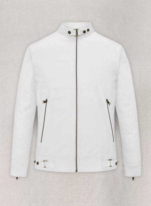 White Leather Jacket #905 - LeatherCult
