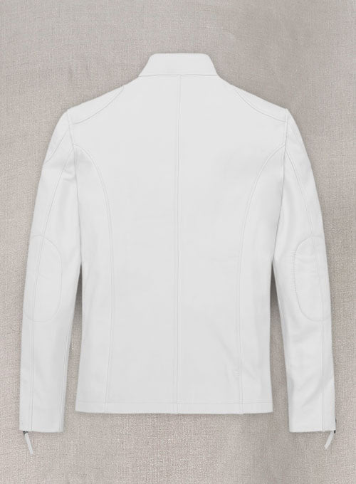 White Leather Jacket #907 - LeatherCult